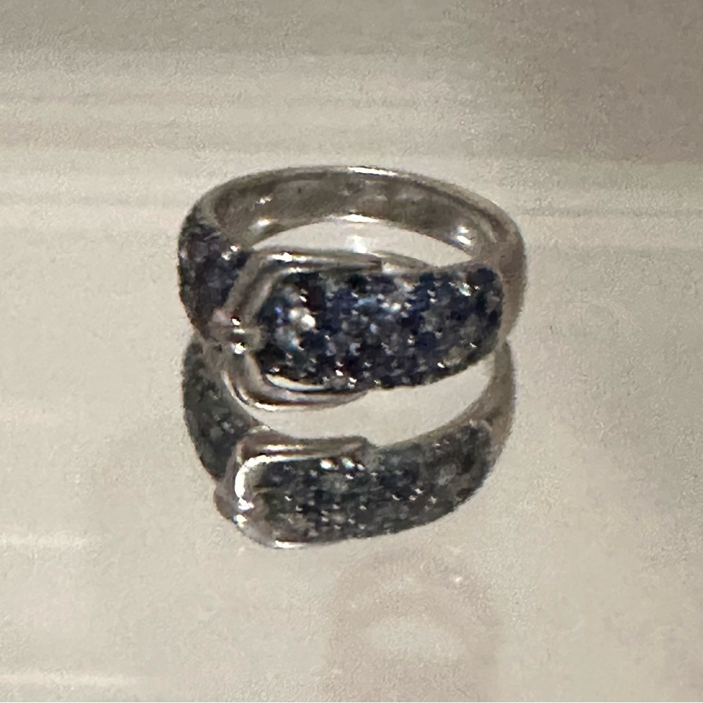 Effy 925 Silver and Blue and White Sapphire Ring